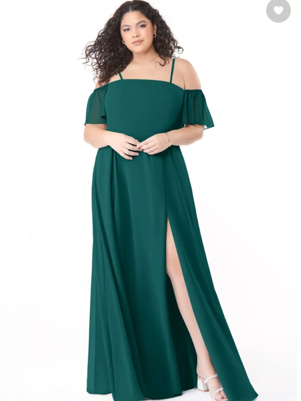 Azazie Dress "Sue": Peacock A-Line Off the Shoulder Chiffon Convertible Dress
